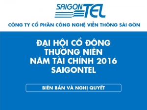 CBTT: Biên bản họp và Nghị quyết Đại hội cổ đông thường niên năm tài chính 2016