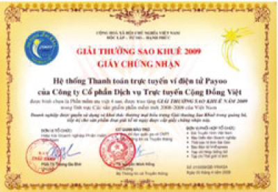 VietUnion đạt cú “đúp” tại Giải thưởng Sao Khuê 2009