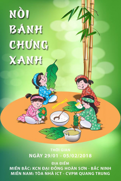 SAIGONTEL organizes the &quot;NOI BANH CHUNG XANH&quot; Program and the Tet Charity Program 2018