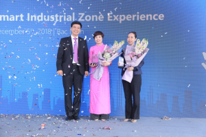 SAIGONTEL signed cooperation with Microsoft and Tech Data at the Intelligent Industrial Technology Solution Exhibition